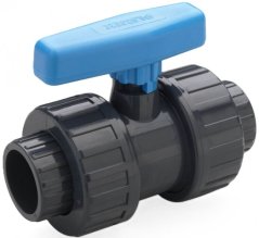 2-cestný kulový kohout d50 PVC PN16 EPDM