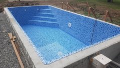 Folie ELBE SBG SUPRA 1,6 mm Mosaic Blue šíře 1,65m (mozaika modrá - 1123/01)