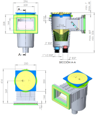 Skimmer se standartním hrdlem 14cm AS