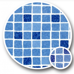 Folie ELBE SBG SUPRA 1,6 mm Mosaic Blue šíře 1,65m (mozaika modrá  - 1123/01)